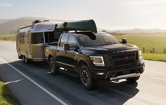 2022 Nissan TITAN towing airstream | Greenway Nissan of Florence in Florence AL