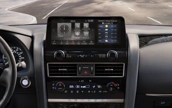 2023 Nissan Armada touchscreen and front console | Greenway Nissan of Florence in Florence AL