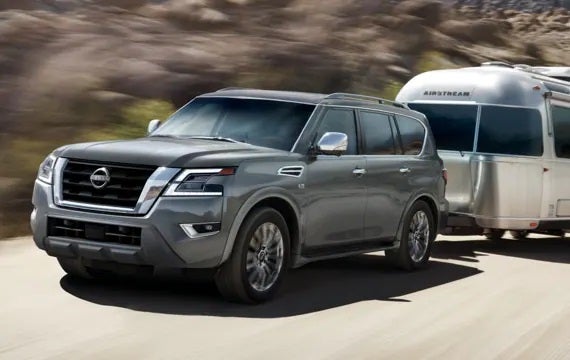 2023 Nissan Armada towing an airstream | Greenway Nissan of Florence in Florence AL